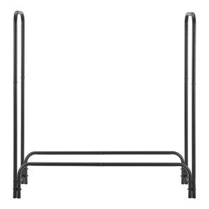 Kaminholzregal Kwethluk Stahl 124x124x34,5cm Schwarz [casa.pro]