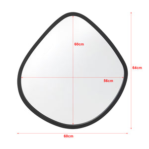 Wandspiegel Galatone schwarz, matt 64x60cm [en.casa]