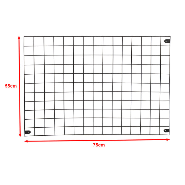 Wandgitter Sæby Metall 75 x 55 cm Schwarz [en.casa]