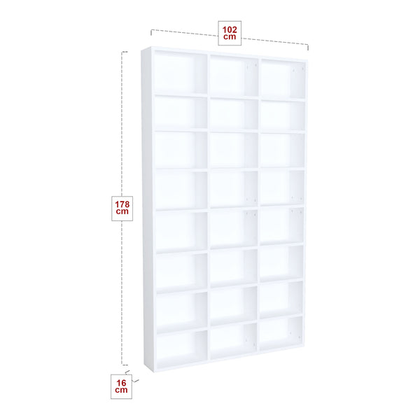 Bücherregal Askvoll 178x102x16cm Weiß [en.casa]