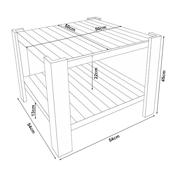 Couchtisch Malax Kiefernholz [en.casa]