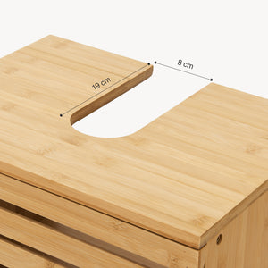 Waschbeckenunterschrank Iveland 60x40x30cm Bambus [en.casa]