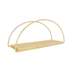 Wandregal Mynämäki 39x16x17 cm Goldfarben [en.casa]