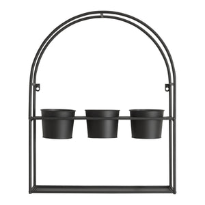 Pflanzregal Merikarvia mit 3 Töpfen Metall [en.casa]
