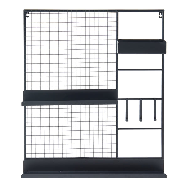 Wandgitter Westre 70x60x11cm Metall Schwarz [en.casa]