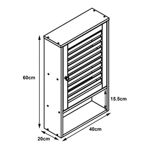 Badezimmerschrank Gjesdal 60x40x20 cm Bambus [en.casa]