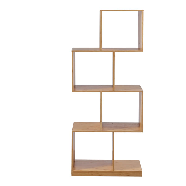 Bücherregal Gullspång Bambus 130x55x30cm Natur [en.casa]