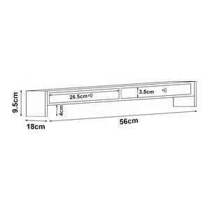 Monitorständer Hallstahammar 56x18x9,5 cm Bambus [en.casa]