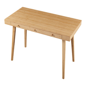 Schreibtisch Hässleholm Bambus 100x50x75cm Natur [en.casa]