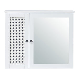 Spiegelschrank Karlsøy 50x60x15cm Weiß [en.casa]