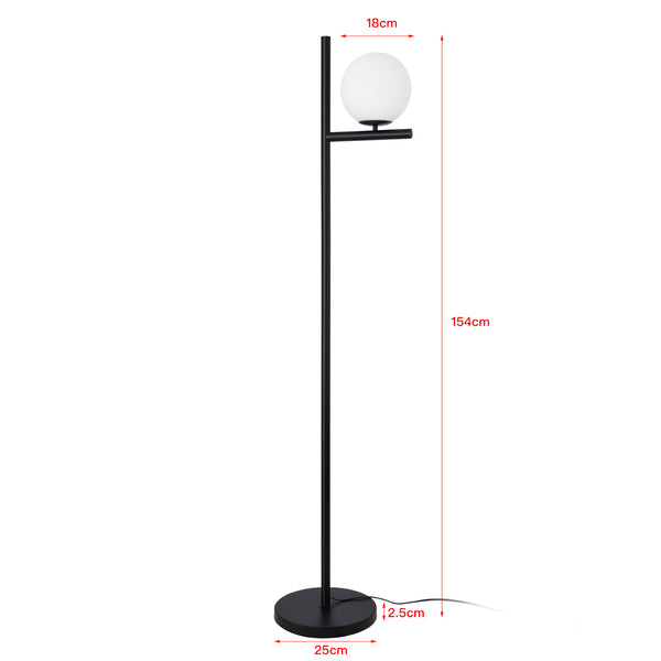 Stehlampe Aberdaron Schwarz / Weiß [lux.pro]