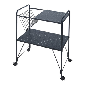 Servierwagen Austrheim 73x50x33cm Schwarz [en.casa]