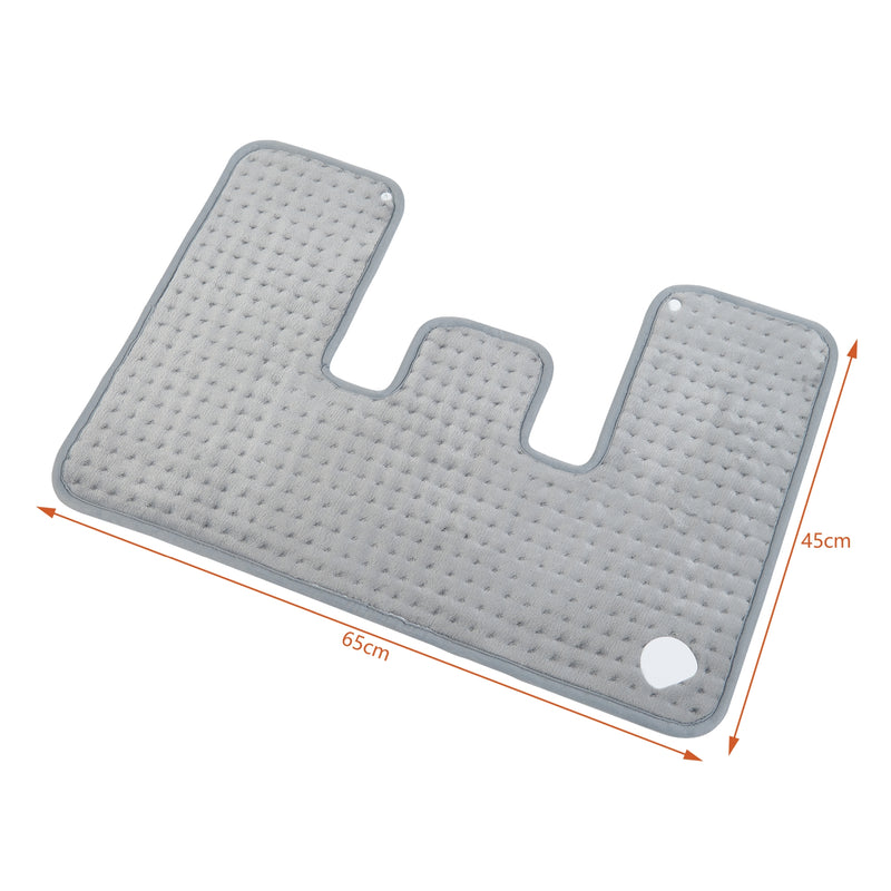Maßskizze Elektrisches Heizkissen Borrello 100W 65x45cm Grau [en.casa]