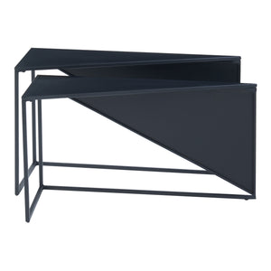 Satztisch Kungsör 2er Set Metall Schwarz [en.casa]