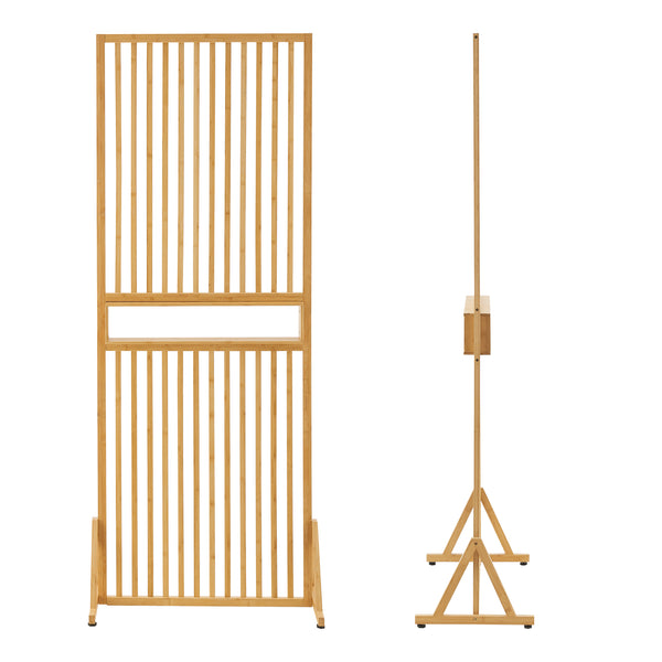 Raumteiler Fron 197x75,5x40 cm Bambus [en.casa]