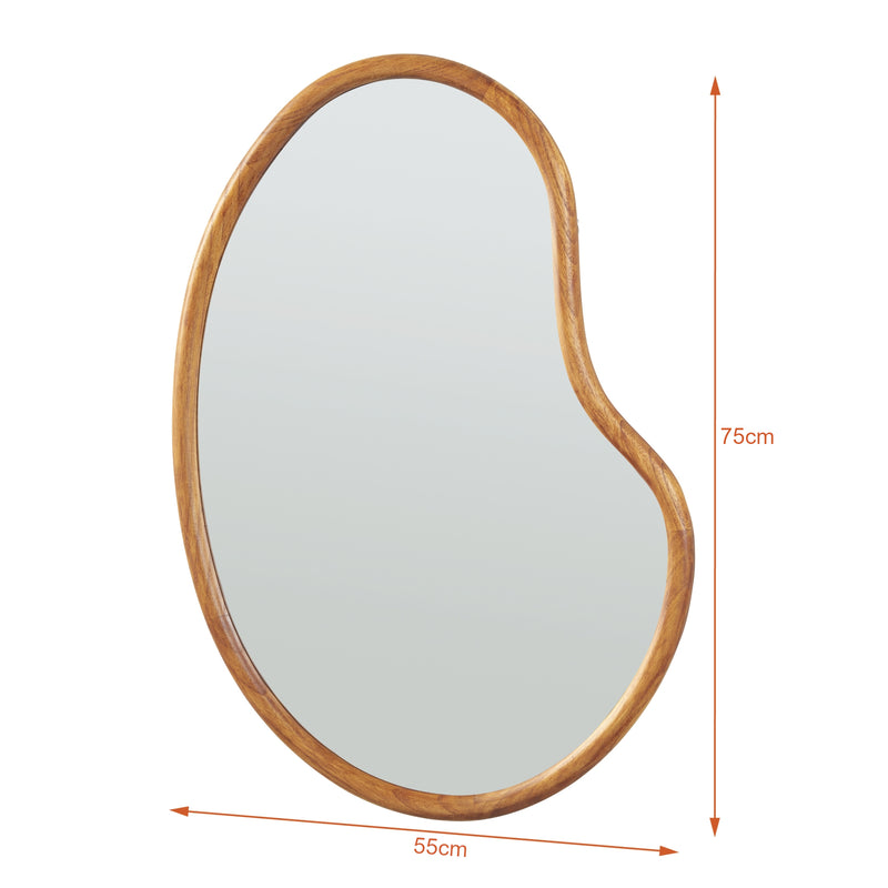 Maßskizze Wandspiegel Jokioinen 75x55 cm Eicheoptik [en.casa]
