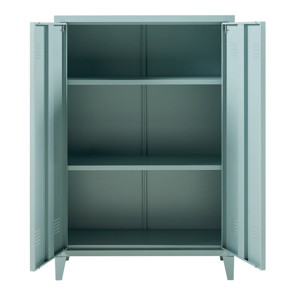 Metallschrank Oripää - 110x75x33cm - Graublau