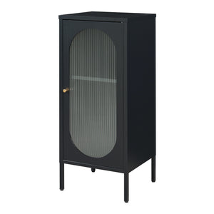Beistellschrank Karlskrona 102x43x40 cm Schwarz, matt [en.casa]