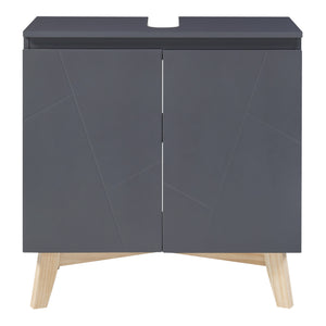 Waschbeckenunterschrank Overath 60x60x30cm Grau [en.casa]