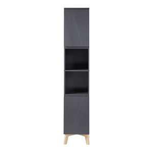 Hochschrank Overath 160x30x30cm Grau [en.casa]