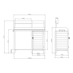 Pflanztisch Alessano Tannenholz [casa.pro]