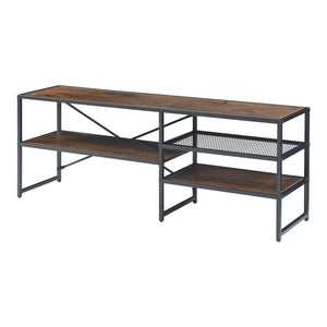 Fernsehtisch Västiarharg 120x30x46 cm Schwarz/Walnussoptik [en.casa]