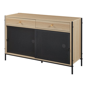 Fernsehschrank Tysnes 120x40x75 cm Eiche/Schwarz [en.casa]