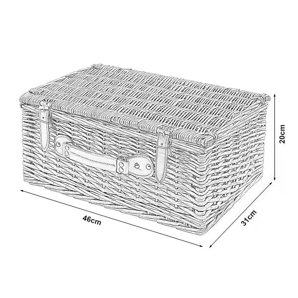 Picknickkorb Brindisi für 4 Personen Komplettset [casa.pro]