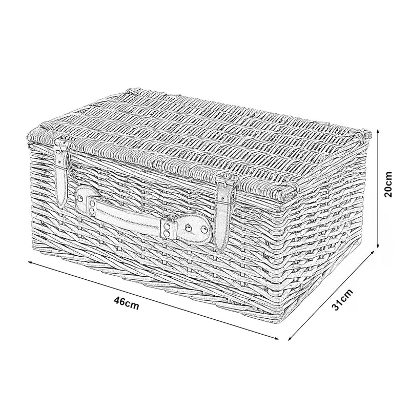 Maßskizze Picknickkorb Brindisi für 4 Personen Komplettset [casa.pro]