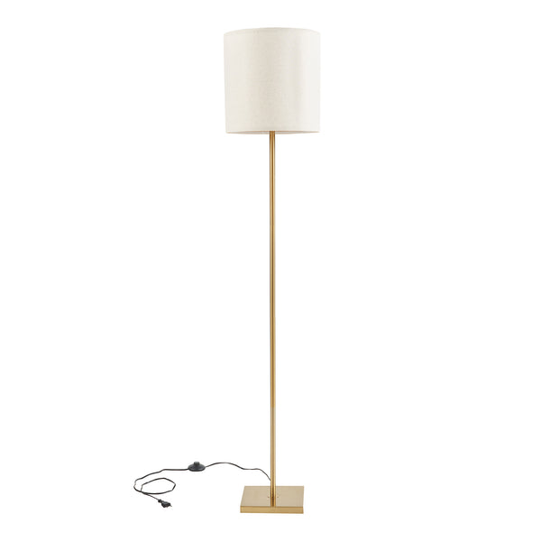 Stehleuchte Fildholm 157cm Messingfarben/Leinenoptik [lux.pro]
