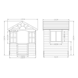Kinderspielhaus Lulä Spielhütte 130x115x101 cm Holz [casa.pro]
