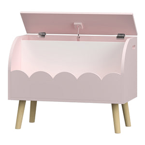 Spielzeugkiste Vestnes 60x30x44 cm Cotton Candy/Weiß [en.casa]