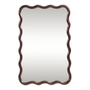 Wandspiegel Porloskid 90x60 cm Dunkelbraun [en.casa]