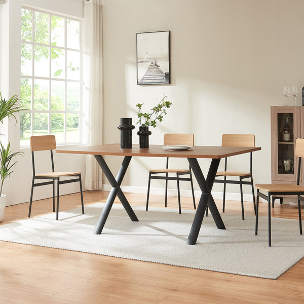 Tischgestell Klixjö 2er-Set Stahl 72x70x10 cm Schwarz [en.casa]