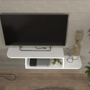 TV-Lowboard hängend Kershaby 120x30x19 cm Weiß [en.casa]