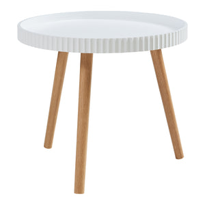 Beistelltisch Bongard Ø50x45 cm Weiß [en.casa]