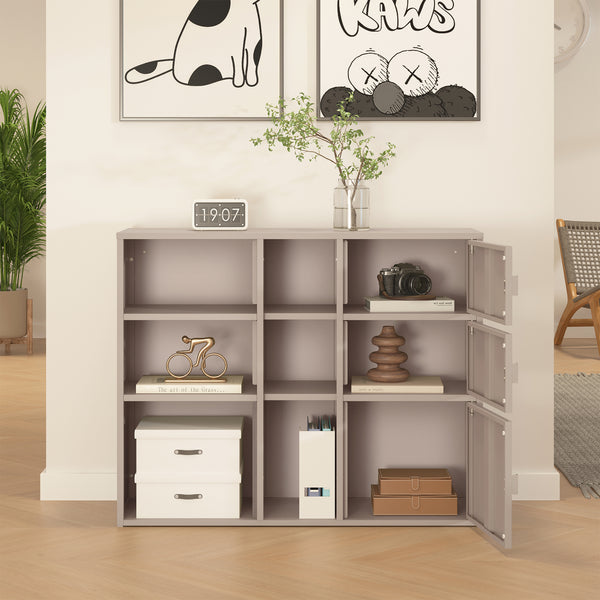 Aktenschrank Kliri Stahl 100x32x81 cm Kamelfarben [en.casa]
