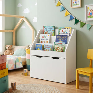 Kinderregal Sirlstalo 70x63x30 cm Weiß [en.casa]
