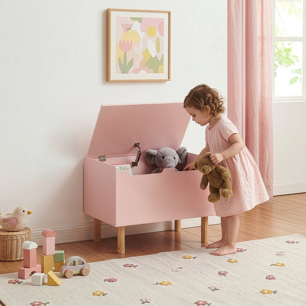 Spielzeugkiste Virer 60x40x45 cm Rosa [en.casa]