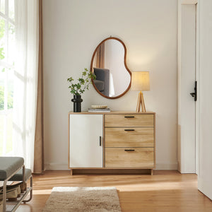 Sideboard Kenta 100x35x72 cm Sonoma-Eicheoptik/Weiß [en.casa]