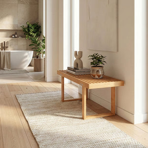 Sitzbank Aarela 91x41x38 cm Bambus [en.casa]