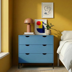 Kommode Colwyn 78x80x40 cm Blau [en.casa]