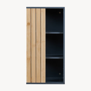 Hängeschrank Svanes 60x30x20 cm Dunkelgrau/Natur [en.casa]