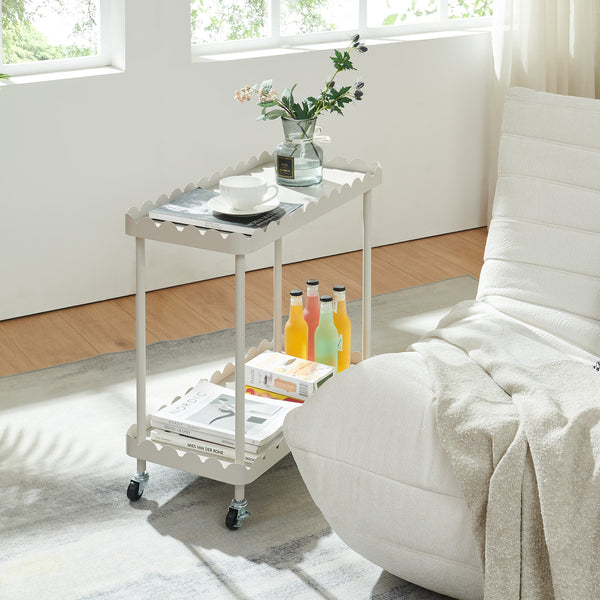 Servierwagen Bolmanralu 60x61x31 cm Grau [en.casa]