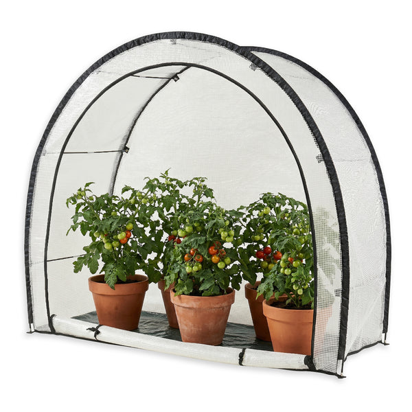 Tomatengewächshaus aus Folie Larshasas 180x80x170 cm Transparent [en.casa]