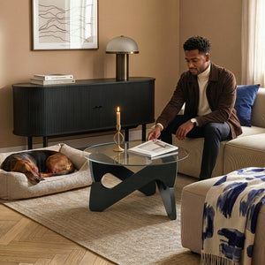 Couchtisch Reypio Ø70x35 cm Schwarz/Grau [en.casa]