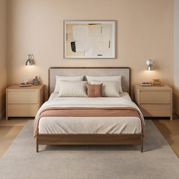 Nachttisch Takranmaa 2er Set 54x60x40 cm Eicheoptik [en.casa]