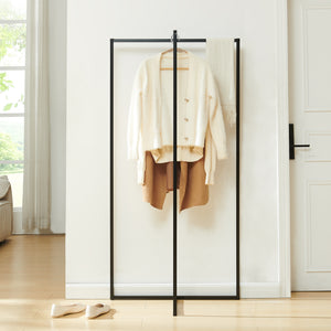 Garderobenständer Norjad 160x80x41 cm Metall Schwarz [en.casa]