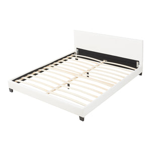 Kunstlederbett Albacete 160x200cm Weiß Corium