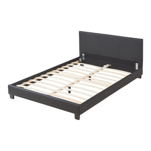 Kunstlederbett Albacete 140x200 cm Schwarz Corium